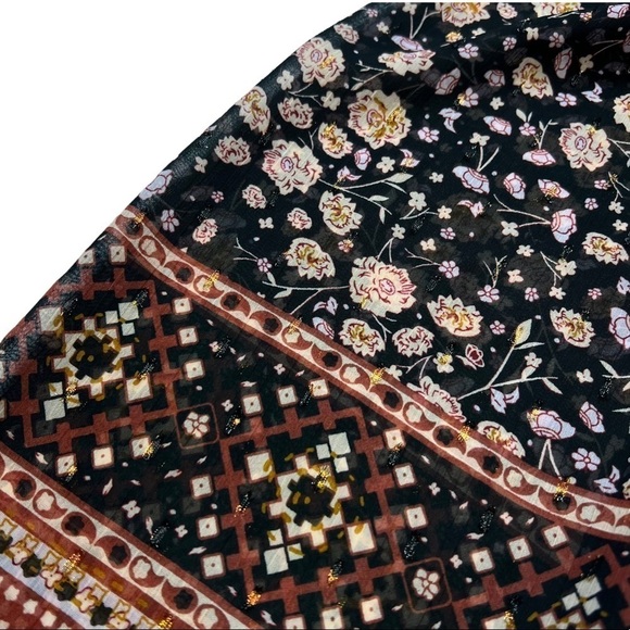 Rachel Zoe Moody Floral Oversized Ruffle Puff Sleeve Size S - Picture 11 of 12